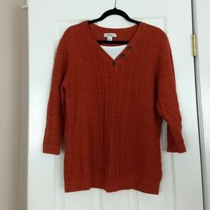 Terracotta Sweater w/inlay